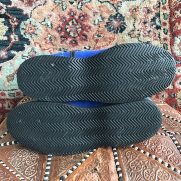 Suede Textile Boots Moroccan Handmade Local Blue - Picture 7 of 7